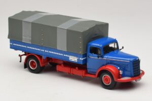 Mercedes L 315 Camião de Plataforma Azul Vermelho Minichamps 1:43 439034420 Metal - imagem 4 de 6