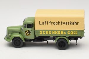 Mercedes L 3500 Camião de Plataforma Schenker Minichamps 1:43 439350028 Metal - imagem 3 de 6