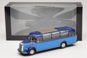 Mercedes O 3500 Autocarro Azul Claro Azul Escuro Minichamps 1:43 439360011 Metal - imagem 6 de 6