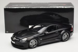 Mercedes SL65 AMG R230 Black Series Matt Black Minichamps 1:18 100038121 Metal - imagem 8 de 8
