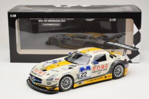 Mercedes SLS AMG GT3 #22 Graf / Jager Rowe Racing 24 Hours of Nurburgring 2013 Minichamps 1:18 151133122 Metal - imagem 6 de 6