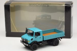Mercedes Unimog 1300 L Camião de Plataforma Azul Minichamps 1:43 439033020 Metal - imagem 6 de 6