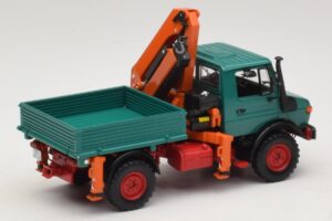 Mercedes Unimog 1300 L Basculante com Grua de Carga Minichamps 1:43 439033000 Metal - imagem 2 de 6