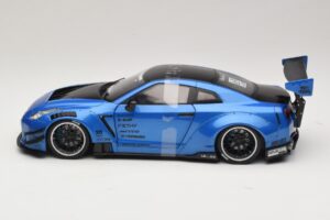 Nissan GT-R R35 Liberty Walk Work T2 Azul Metálico Solido 1:18 S1805801 Metal - imagem 3 de 6
