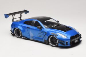 Nissan GT-R R35 Liberty Walk Work T2 Azul Metálico Solido 1:18 S1805801 Metal - imagem 4 de 6