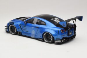 Nissan GT-R R35 Liberty Walk Work T2 Azul Metálico Solido 1:18 S1805801 Metal - imagem 5 de 6