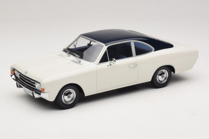 Opel Rekord C Coupé Branco Azul Minichamps 1:18 107047021 Resina