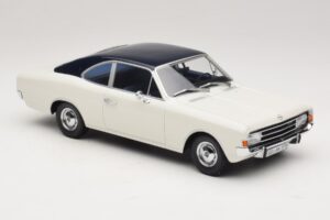 Opel Rekord C Coupé Branco Azul Minichamps 1:18 107047021 Resina - imagem 4 de 6