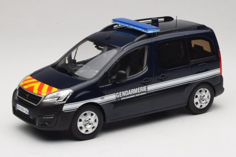 Peugeot Partner Gendarmerie Azul Escuro Norev 1:18 184890 Metal