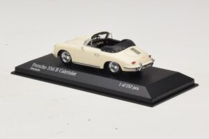 Porsche 356 B Cabriolet Branco Marfim Minichamps 1:43 400064332 Metal - imagem 3 de 4