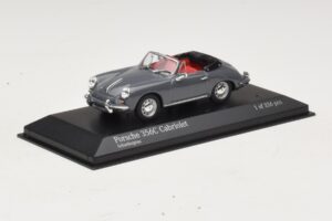 Porsche 356C Cabriolet Cinzento Minichamps 1:43 430062339 Metal - imagem 2 de 4