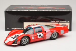 Porsche 906 LH Squadra Tartaruga #40 D. Spoerry / R. Steinemann 12 Hours of Sebring 1967 Minichamps 1:18 100676140 Metal - imagem 8 de 8