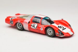 Porsche 906 LH Squadra Tartaruga #40 D. Spoerry / R. Steinemann 12 Hours of Sebring 1967 Minichamps 1:18 100676140 Metal - imagem 6 de 8