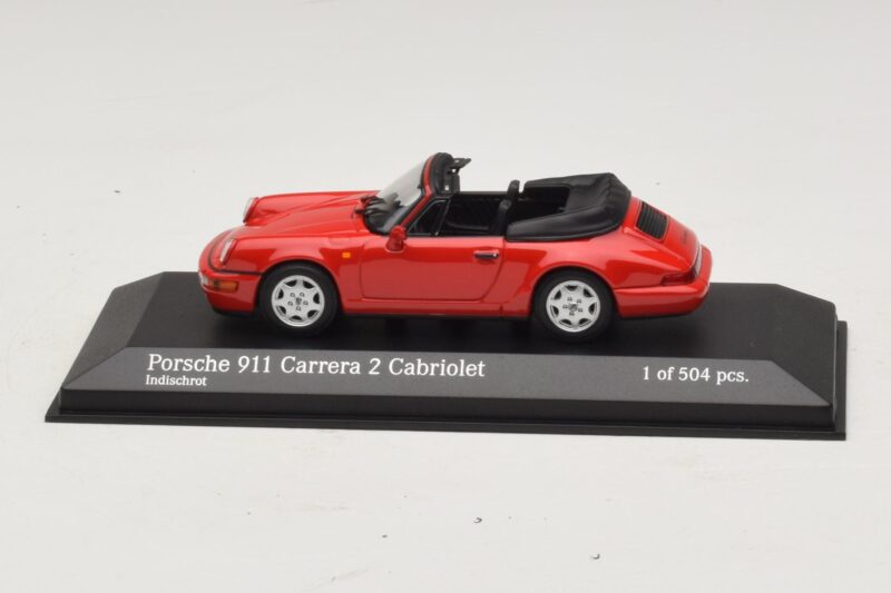 Porsche 911 964 Carrera 2 Cabriolet Vermelho Minichamps 1:43 Porsche 911 964 Carrera 2 Cabriolet Vermelho Minichamps 1:43 430067330 Metal
