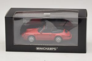 Porsche 911 964 Carrera 2 Cabriolet Vermelho Minichamps 1:43 430067330 Metal - imagem 4 de 4