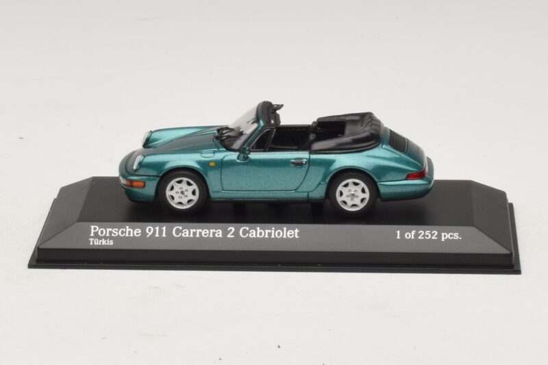 Porsche 911 964 Carrera 2 Cabriolet Turquesa Minichamps 1:43 Porsche 911 964 Carrera 2 Cabriolet Turquesa Minichamps 1:43 430067332 Metal