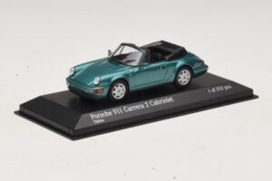 Porsche 911 964 Carrera 2 Cabriolet Turquesa Minichamps 1:43 430067332 Metal - imagem 2 de 4