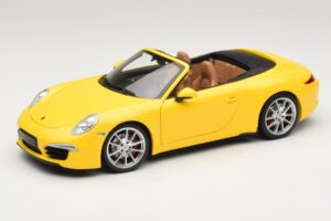 Porsche 911 991 Carrera S Cabriolet Amarelo Minichamps 1:18 100061031 Metal