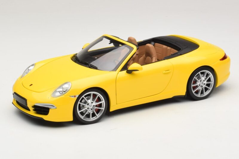 Porsche 911 991 Carrera S Cabriolet Amarelo Minichamps 1:18 100061031 Metal