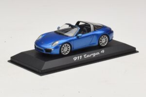 Porsche 911 991 Targa Azul Metálico Minichamps 1:43 WAP0200350E Metal - imagem 2 de 4