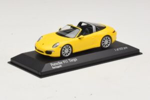 Porsche 911 991 Targa Amarelo Minichamps 1:43 410062441 Metal - imagem 2 de 4