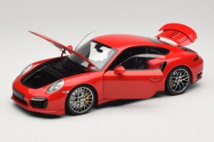 Porsche 911 991 Turbo S Vermelho Minichamps 1:18 110062320 Metal - imagem 3 de 8