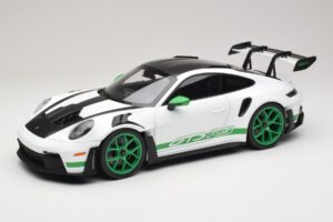 Porsche 911 992 GT3 RS Tribute to Carrera RS Branco Python Green Norev 1:12 Porsche 911 992 GT3 RS Tribute to Carrera RS Branco Python Green Norev 1:12 127535 Metal