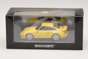 Porsche 911 993 Turbo S Amarelo Minichamps 1:43 430069270 Metal - imagem 4 de 4