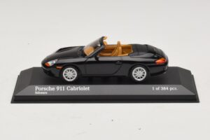 Porsche 911 996 Cabriolet Preto Metálico Minichamps 1:43 400061090 Metal