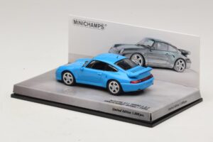 Porsche 911 996 Turbo S 3.6 Edição Aniversário Azul Minichamps 1:43 436069270 Metal - imagem 3 de 5
