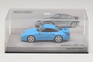 Porsche 911 996 Turbo S 3.6 Edição Aniversário Azul Minichamps 1:43 436069270 Metal - imagem 4 de 5