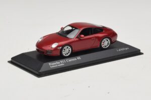 Porsche 911 997 Carrera 4S Red Metallic Minichamps 1:43 400066422 Metal - imagem 2 de 4
