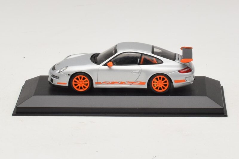 Porsche 911 997 GT3 RS Prata Laranja Minichamps 1:43 Porsche 911 997 GT3 RS Prata Laranja Minichamps 1:43 403066013 Metal