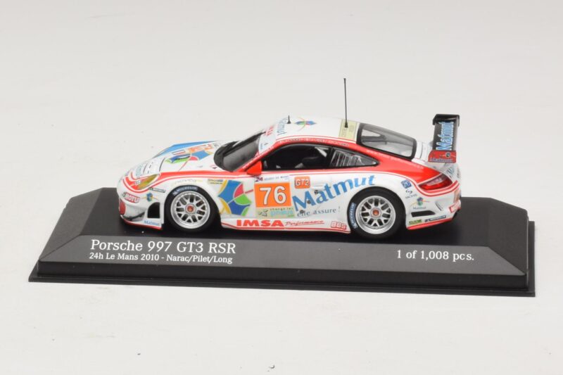 Porsche 911 997 GT3 RSR GT2 #76 R. Narac / J-K. Vernay / P. Pilet 24 Hours of Le Mans 2010 Minichamps 1:43 Porsche 911 997 GT3 RSR GT2 #76 R. Narac / J-K. Vernay / P. Pilet 24 Hours of Le Mans 2010 Minichamps 1:43 410106976 Metal