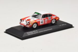 Porsche 911 S #4 G. Larrousse / J-C. Perramond 2nd Place Rally Monte Carlo 1972 Minichamps 1:43 400726804 Metal - imagem 2 de 4
