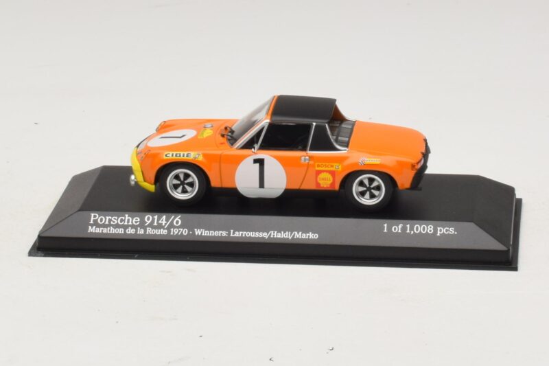 Porsche 914/6 #1 G. Larrousse / H. Marko Winners Marathon de la Route 1970 Minichamps 1:43 Porsche 914/6 #1 G. Larrousse / H. Marko Winners Marathon de la Route 1970 Minichamps 1:43 400706501 Metal