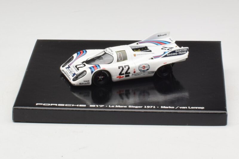 Porsche 917K #22 H. Marko / G. van Lennep Martini Racing 24 Hours of Le Mans Vencedor 1971 Edição Cassete Minichamps 1:43 WAP