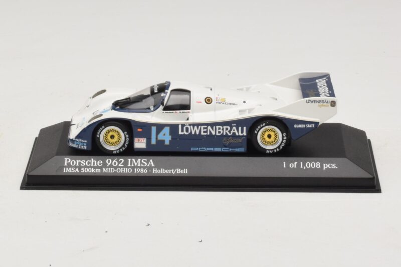Porsche 962 IMSA #14 A. Holbert / D. Bell Mid-Ohio 500km 1986 Minichamps 1:43 Porsche 962 IMSA #14 A. Holbert / D. Bell Mid-Ohio 500km 1986 Minichamps 1:43 400866514 Metal