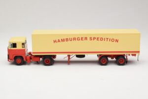 Scania LB111S Koffersattelzug Hamburger Spedition Minichamps 1:43 499123880 Metal - imagem 3 de 6