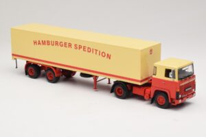 Scania LB111S Koffersattelzug Hamburger Spedition Minichamps 1:43 499123880 Metal - imagem 4 de 6