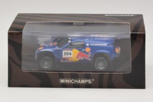 Volkswagen Race Touareg Red Bull #204 J. Kleinschmidt / F. Pons Dakar Rally 2005 Minichamps 1:43 436045304 Metal - imagem 5 de 5