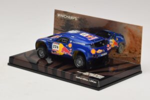 Volkswagen Race Touareg Red Bull #224 B. Saby / Stevenson Dakar Rally 2005 Minichamps 1:43 436045324 Metal - imagem 3 de 5