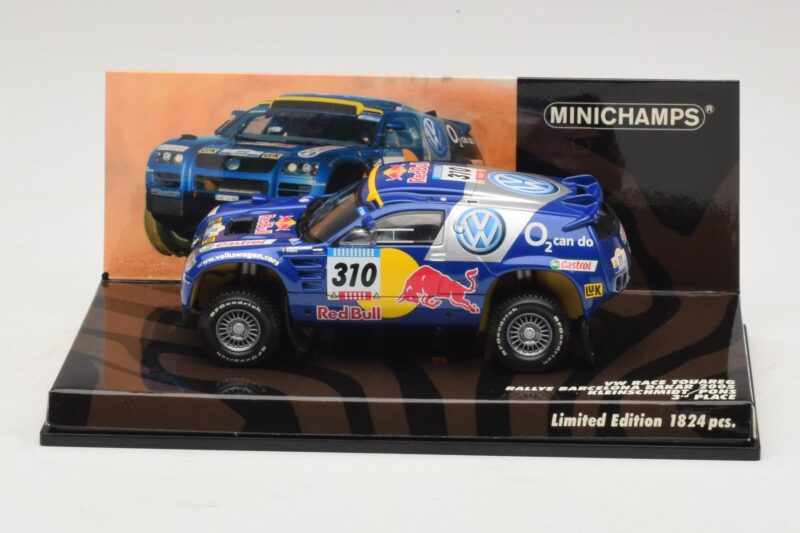 Volkswagen Race Touareg Red Bull #310 J. Kleinschmidt / F. Pons Dakar Rally 2005 Minichamps 1:43 Volkswagen Race Touareg Red Bull #310 J. Kleinschmidt / F. Pons Dakar Rally 2005 Minichamps 1:43 436055310 Metal