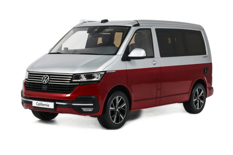 Volkswagen T6.1 California Ocean Tornado Red / Reflex Silver Otto 1:18 Volkswagen T6.1 California Ocean Tornado Red / Reflex Silver Otto 1:18 OT1342 Resina