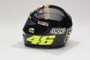 Capacete AGV V. Rossi MotoGP Jerez Test 2007 Minichamps 1:2 327070046 Metal - imagem 2 de 7