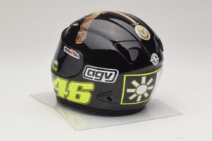 Capacete AGV V. Rossi MotoGP Jerez Test 2007 Minichamps 1:2 327070046 Metal - imagem 3 de 7