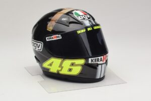 Capacete AGV V. Rossi MotoGP Jerez Test 2007 Minichamps 1:2 327070046 Metal - imagem 5 de 7