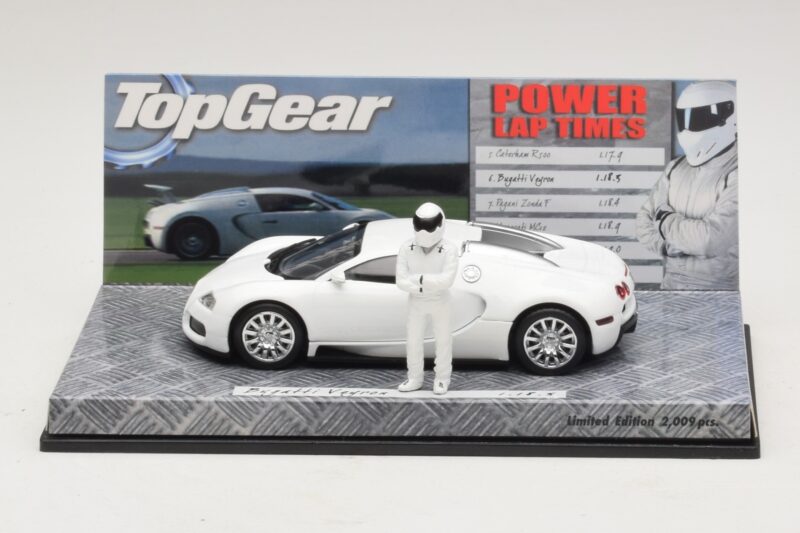 Bugatti Veyron Branco Top Gear Edição Minichamps 1:43 519431100 Metal
