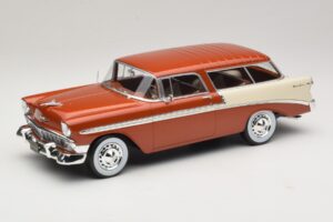 Chevrolet Bel Air Nomad Castanho Metálico & Creme KK-Scale 1:18 KKDC181294 Metal