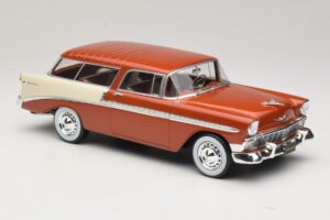 Chevrolet Bel Air Nomad Castanho Metálico & Creme KK-Scale 1:18 KKDC181294 Metal - imagem 4 de 6